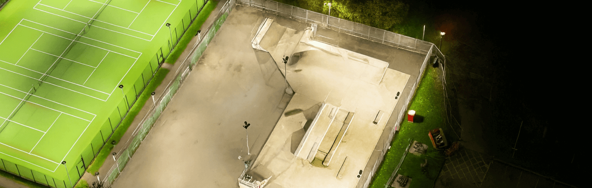 Skate Park LED Upgrade in Tamworth, Staffordshire